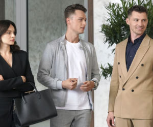 Barwy szczęścia, odc. 2384: Józek (Patryk Pniewski), Darek (Andrzej Niemyt), Natalia (Maria Dejmek)