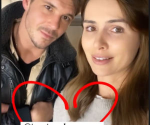 Na dobre i na złe na planie. Hania Sikorka (Marta Żmuda Trzebiatowska), Piotr Korban (Mikołaj Roznerski)