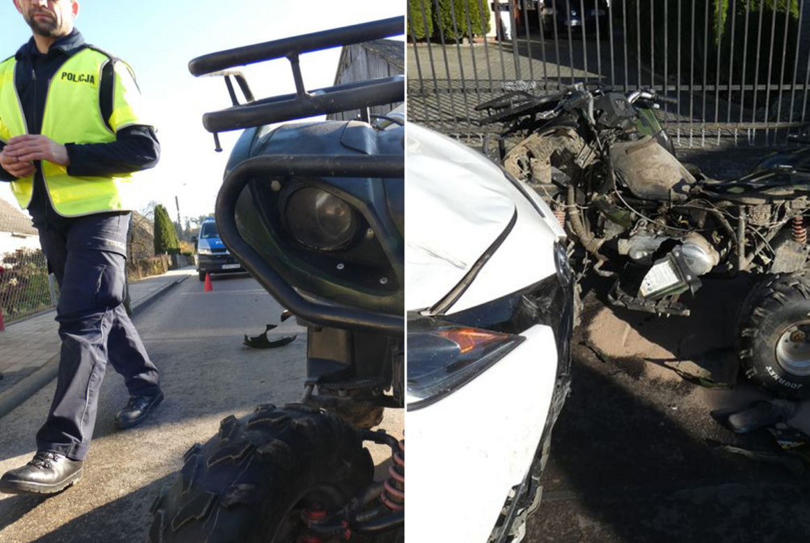 Koszmarny wypadek pod Kościerzyną! 12-latek huknął w toyotę. Dziecko zabrał śmigłowiec [ZDJĘCIA]