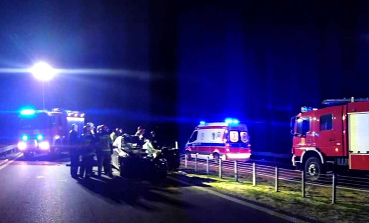 Zderzenie bmw z łosiem w miejscowości Markowszczyzna