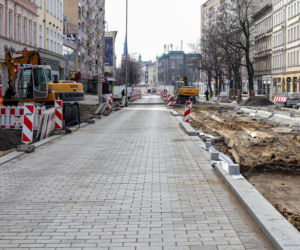 Przebudowa alei Wojska Polskiego - kwiecień 2022