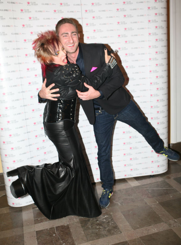 Łukasz Jakóbiak i Krystyna Mazurówna na rozdaniu nagród Glam Awards 2013 