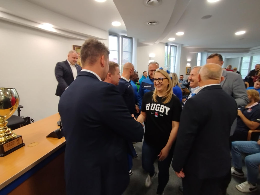 Społeczność sportowców i kibiców rugby z Siedlec uczciła największy z dotychczasowych sukcesów w historii klubu
