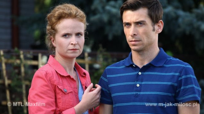 M jak miłość odc. 1034. Ewa (Dominika Kluźniak), Marek (Kacper Kuszewski)