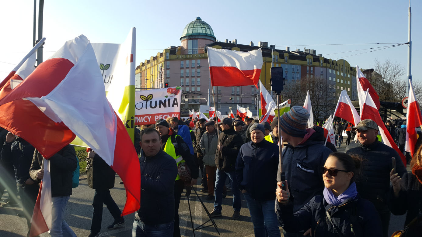 Protest rolników na 9