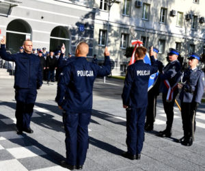 Ślubowanie nowych funkcjonariuszy podlaskiej policji