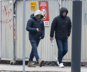 Adam Małysz z przyjacielem na kawie po spotkaniu z Prezydentem