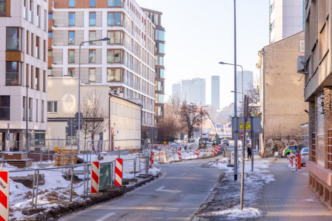 Przebudowa ul. Okrzei w Warszawie