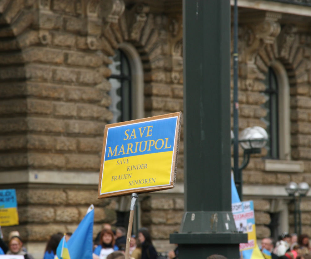 Mariupol Ukraina flaga wojna 
