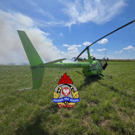 Groźny wypadek śmigłowca! Wleciał w linię wysokiego napięcia