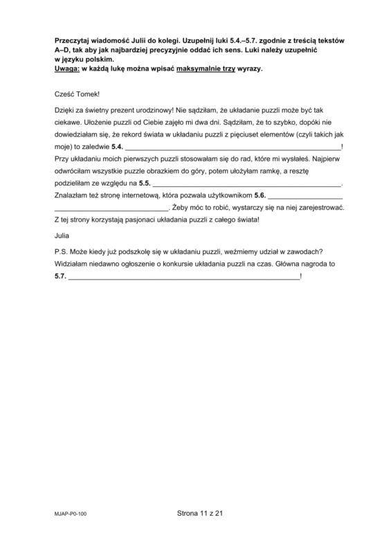  Matura próbna 2023 z angielskiego. Arkusze CKE