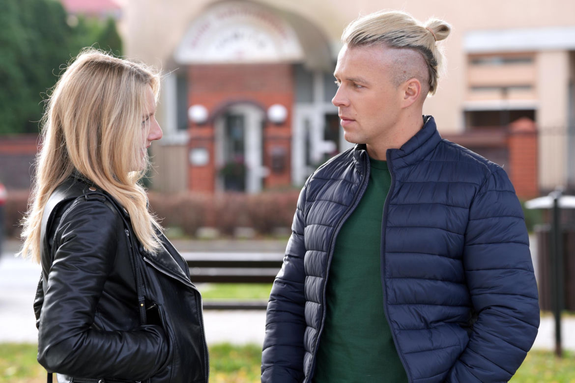 Barwy szczęścia, odcinek 3348. Grażyna (Kinga Suchan), Patryk (Konrad Skolimowski)