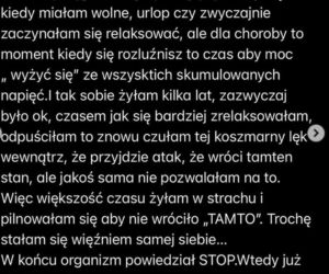 Iga Krefft na Instagramie o chorobie, załamaniu psychicznym i terapii - slajd 5