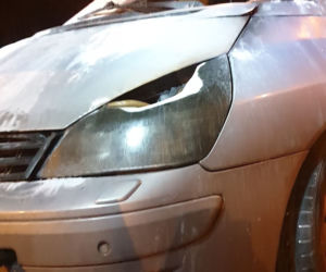 Ogromny pożar auta na Wale Miedzeszyńskim. Pomogli inni kierowcy