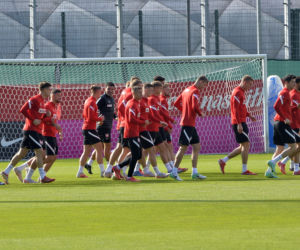 Trening reprezentacji na stadionie Legii