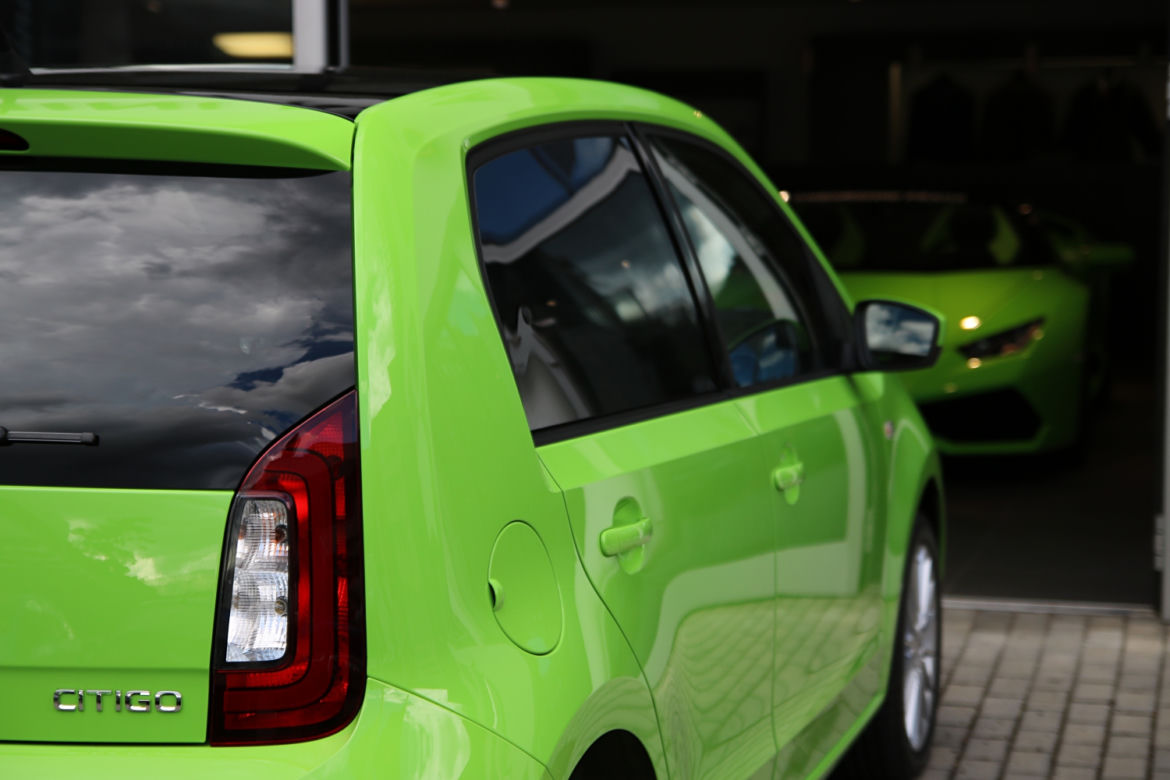 Skoda Citigo jak Lamborghini Huracan