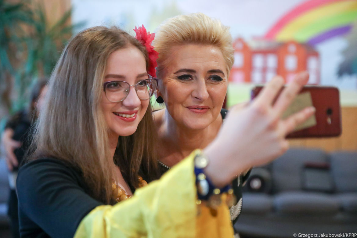 Agata Kornhauser-Duda w Białowieży. Spotkała się z wychowankami Domu Dziecka