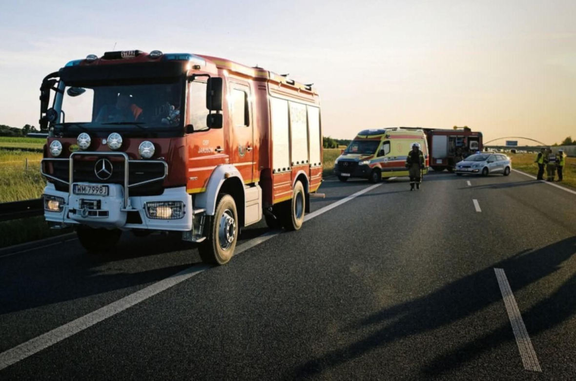 śmierć motocyklisty na A2