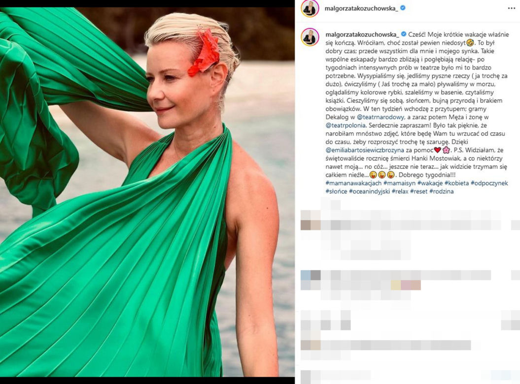 Małgorzata Kożuchowska świetnie radzi sobie po utracie pracy w popularnym serialu
