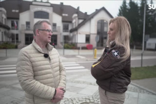 Karolina Pajączkowska na granicy polsko-białoruskiej