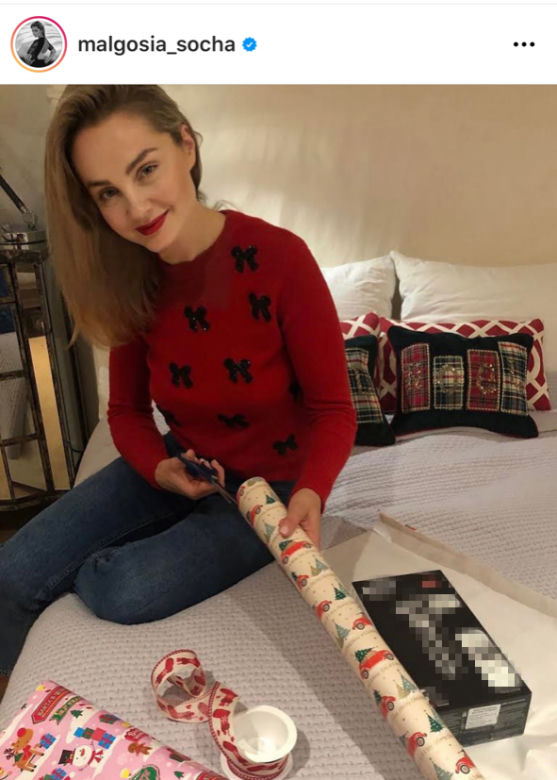 Małgorzata Socha reklamowała prezenty na Boże Narodzenie