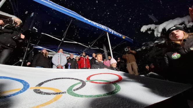 Powitanie Kacpra Tomasiaka w Bystrej 18.02.2026