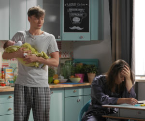 Pierwsza miłość. Krystian (Patryk Pniewski), Marlenka (Eliza Dzikowicz), Kalina (Magdalena Wieczorek)