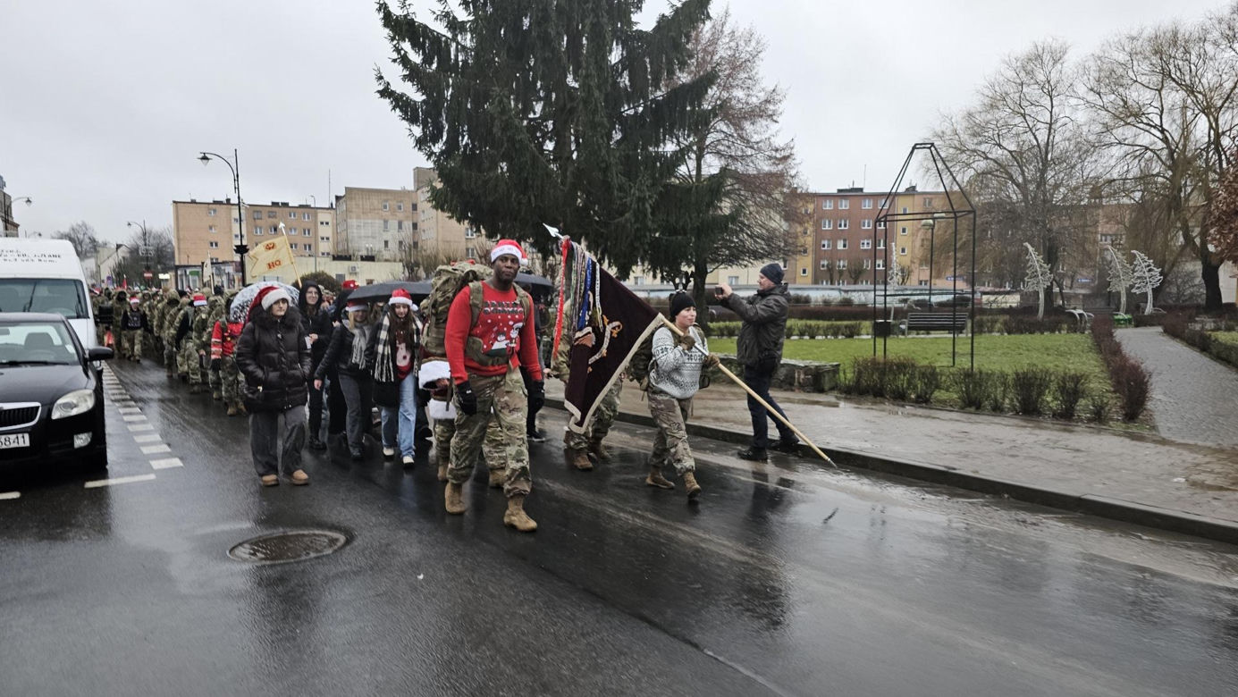 Marsz żołnierzy US ARMY w Drawsku Pomorskim 