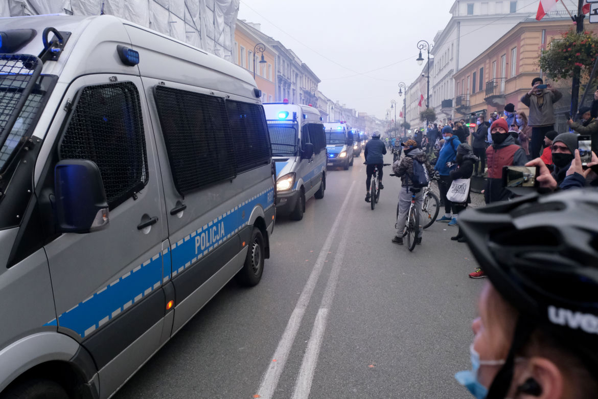 Policjanci zabezpieczali Marsz Niepodległości