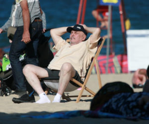 Marian Lichtman na plaży