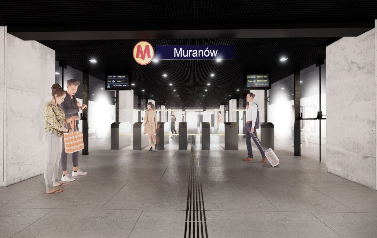 stacje linii M1 Plac Konstytucji i Muranów