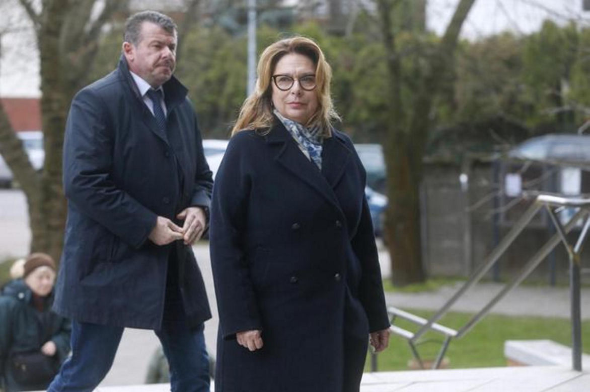  Joanna Kurowska na pogrzebie Ernesta Brylla