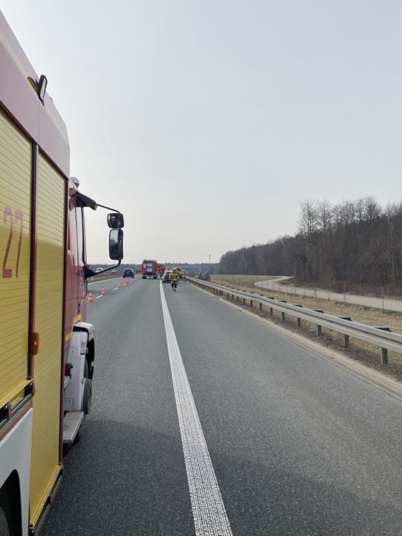dachowanie cięzarówki na A2