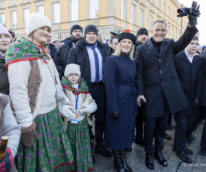Karol i Marta Nawroccy na Orszaku Trzech Króli