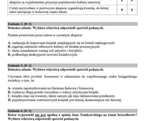 Egzamin gimnazjalny, język polski ARKUSZE