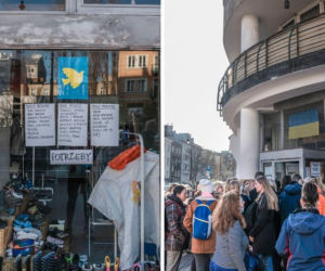 Centrum Pomocy Puławska 20. Uchodźcy czekają godzinami przed sklepem z darmowymi produktami