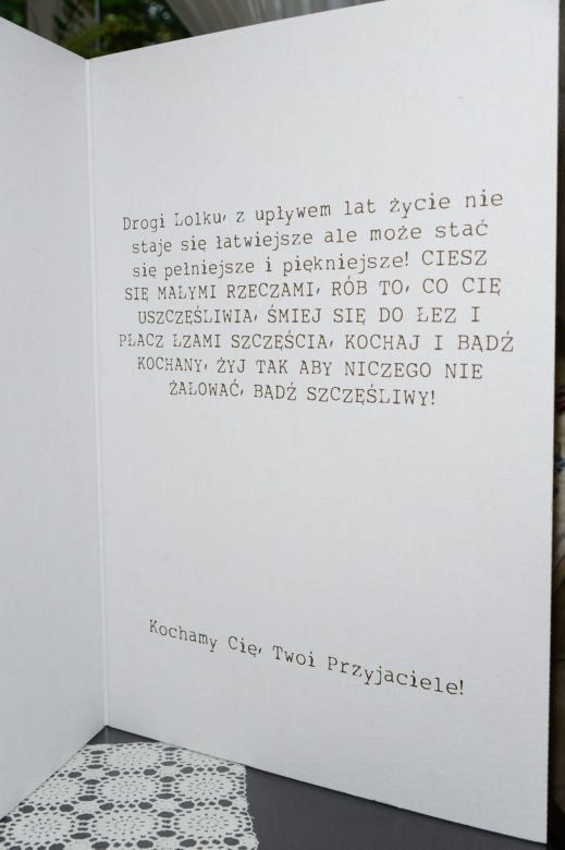 Jubilat dostał kartkę z osobistymi życzeniami