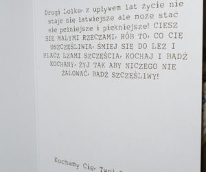 Jubilat dostał kartkę z osobistymi życzeniami