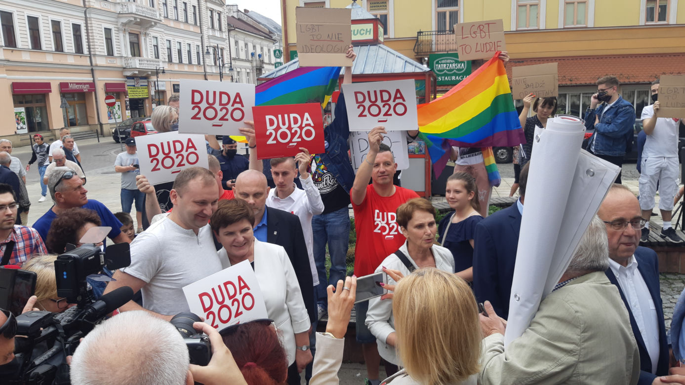 LGBT to nie ideologia - protest podczas wizyty Beaty Szydło