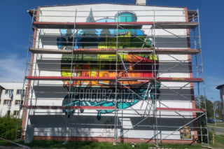  Toruński Podgórz nabiera koloru. Powstał tu pierwszy społeczny mural [AUDIO]