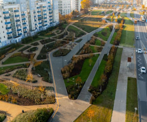 Park nad Południową Obwodnicą Warszawy w marcu 2026 r.