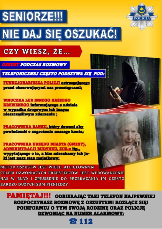 Tarnowscy policjanci ostrzegają seniorów przed oszustami