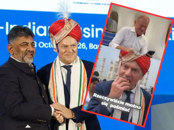 Donald Tusk śmieje się z Tuska tańczącego w turbanie! Premier wprost o wizycie w Indiach i Wietnami. Pokazał kolejne nakrycie głowy