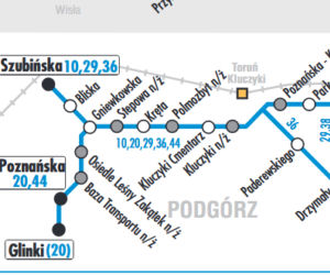 Glinki - przystanek w Toruniu