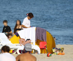 Anna Czartoryska-Niemczycka na plaży