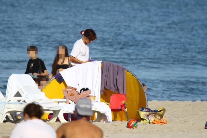 Anna Czartoryska-Niemczycka na plaży