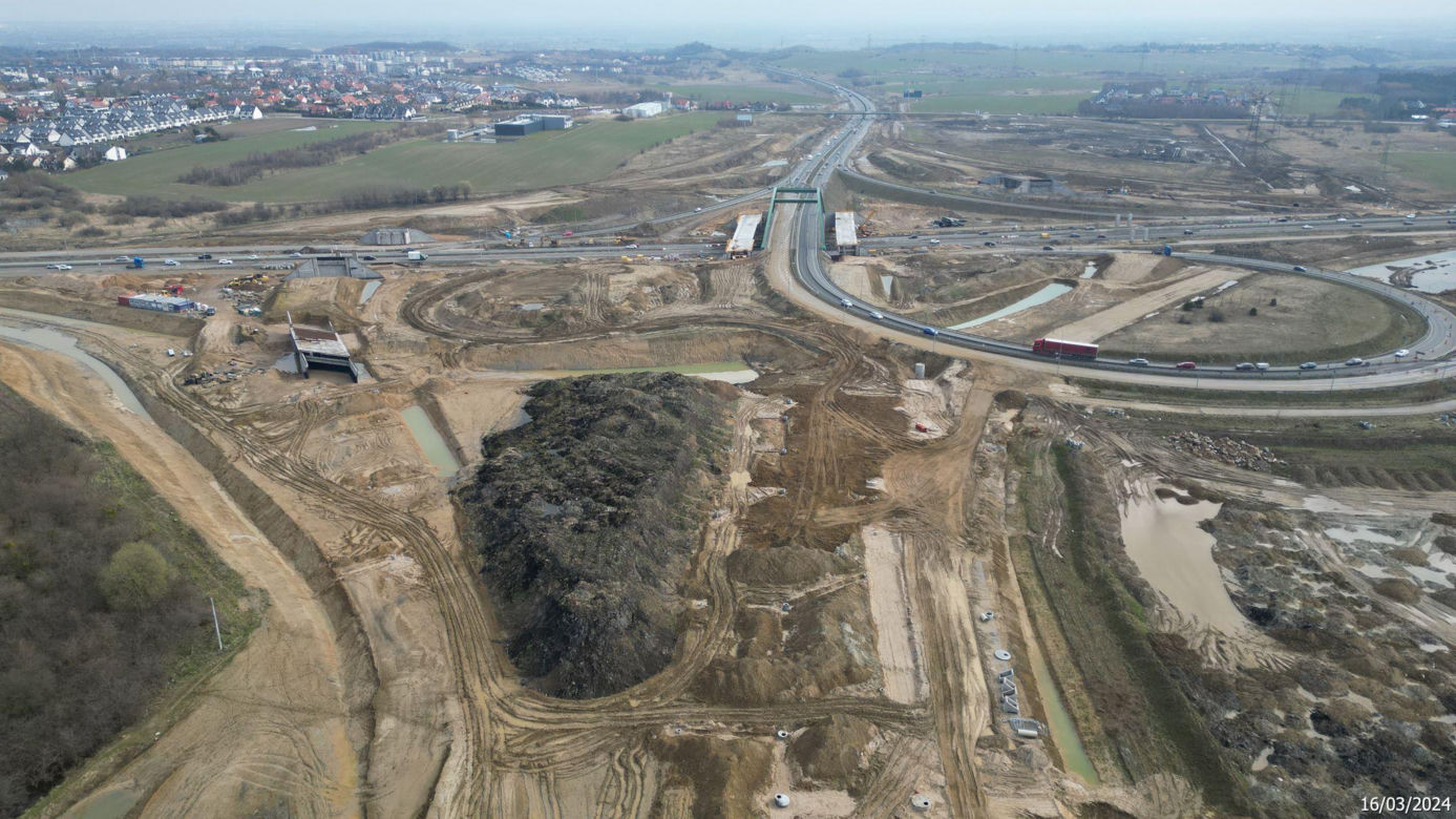 Budowa obwodnicy Metropolii Trójmiejskiej - zdjęcia marzec 2024