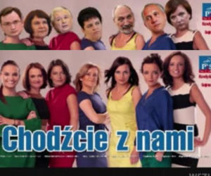 Parodia plakatu PiS CHODŹCIE z NAMI - teledysk SUCZKI, my znamy WASZE SZTUCZKI