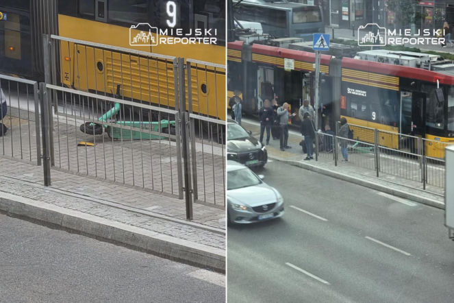 Wjechała hulajnogą wprost pod tramwaj. Wypadek w stolicy