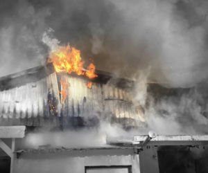 Pożar domków letniskowych w Pogorzelicy